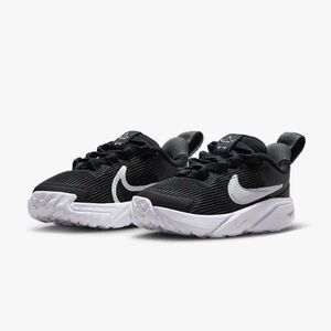 NIB Nike Star Runner 4 NN Toddler Black White Athletic Shoes Sneakers Sz 8c